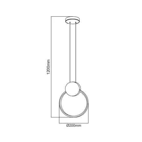 Lustra led, 11W, 4000K, negru, HOROZ / 019-073-0011_1