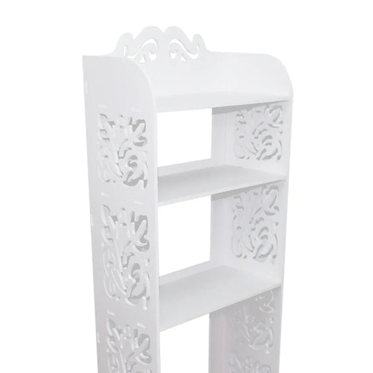 Etajera pentru baie cu 3 rafturi, Naimeed D141 PVC, culoare Alb, 150 x 50 x 24 cm