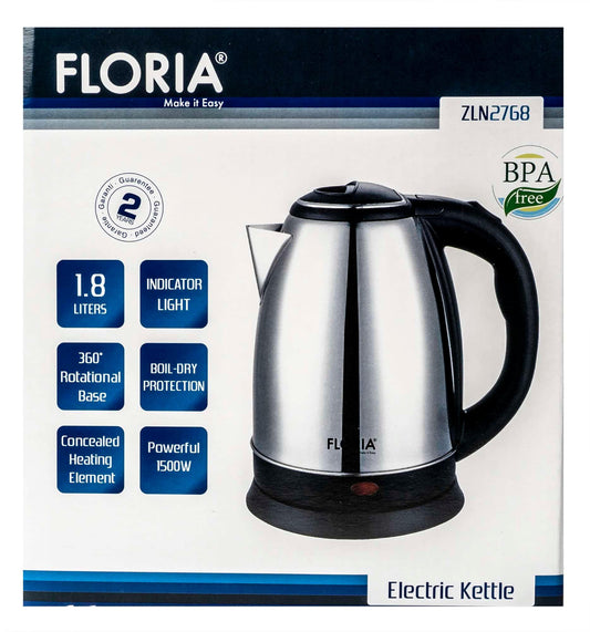 Fierbator inox, capacitate 1.8L, putere 1500w / ZLN 2768