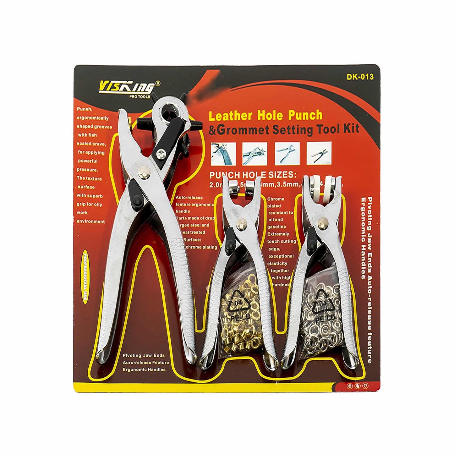 Set 3 Clesti perforat ,capsat si aplicat inele / 4300