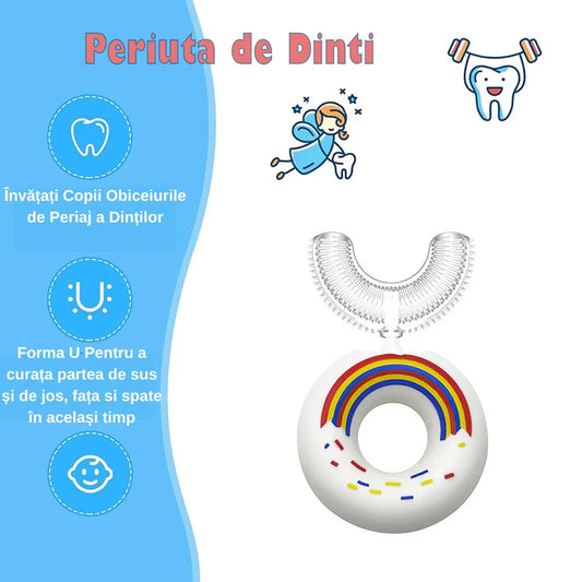 Set 5 Periute de Dinti Naimeed D1000, Alb, Circulare U-shape, pentru Copii 2-6 ani