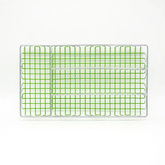 Suport tacamuri, montabil in sertar bucatarie, Naimeed D240, 36x20x5 cm, crom/verde
