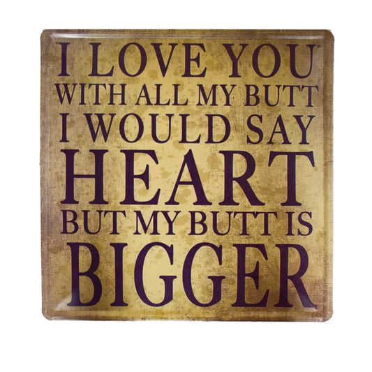 Tablou Metalic, I Love You, Stil Retro, Naimeed D29-ILoveYou