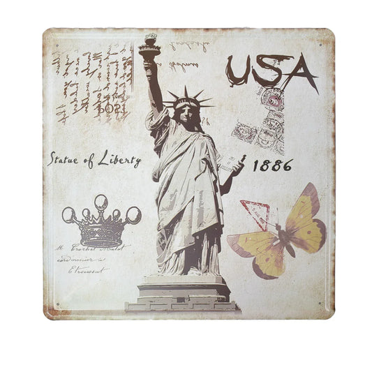 Tablou Metalic, USA, Stil Retro, Naimeed D29-USA