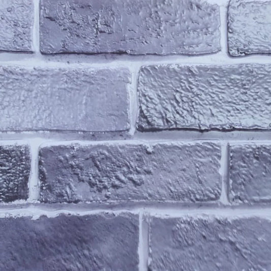 Set 12 panouri decorative, SXP + PVC, autoadezive, imitatie mozaic de caramida cu textura in relief, Naimeed D2949-model-2, 60x30x0.5 cm, Gri