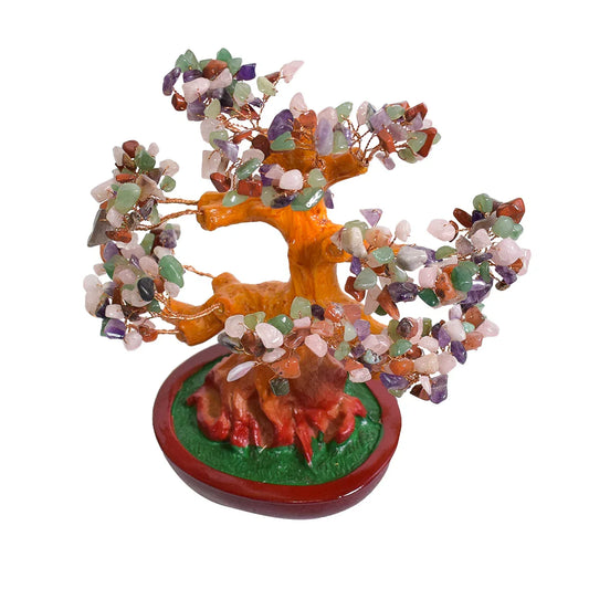 Copacel Feng Shui cu Pietre Semipretioase, Suport Ceramic, Naimeed D3013M, Inaltime 22cm