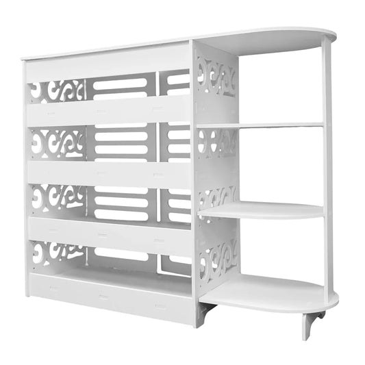 Etajera cu 4 rafturi, Naimeed D3469, Alb, 90x70x31 cm