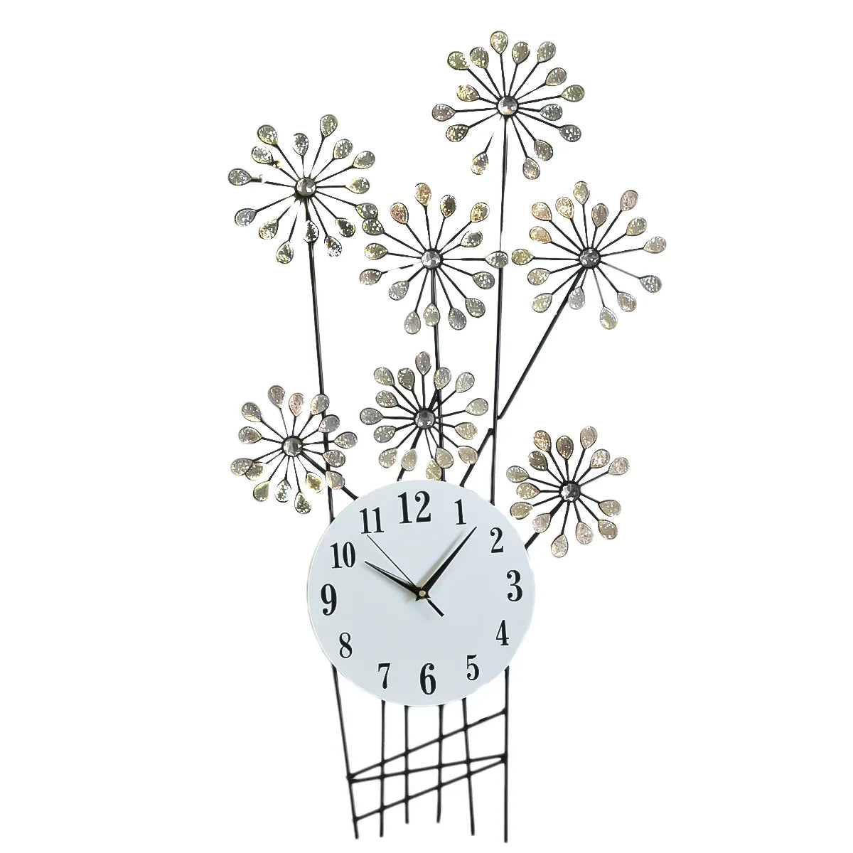 Ceas de perete, stil elegant, Metal, mecanism Silentios, D4186, 46*88 cm, Negru