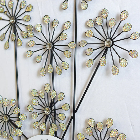 Ceas de perete, stil elegant, Metal, mecanism Silentios, D4186, 46*88 cm, Negru