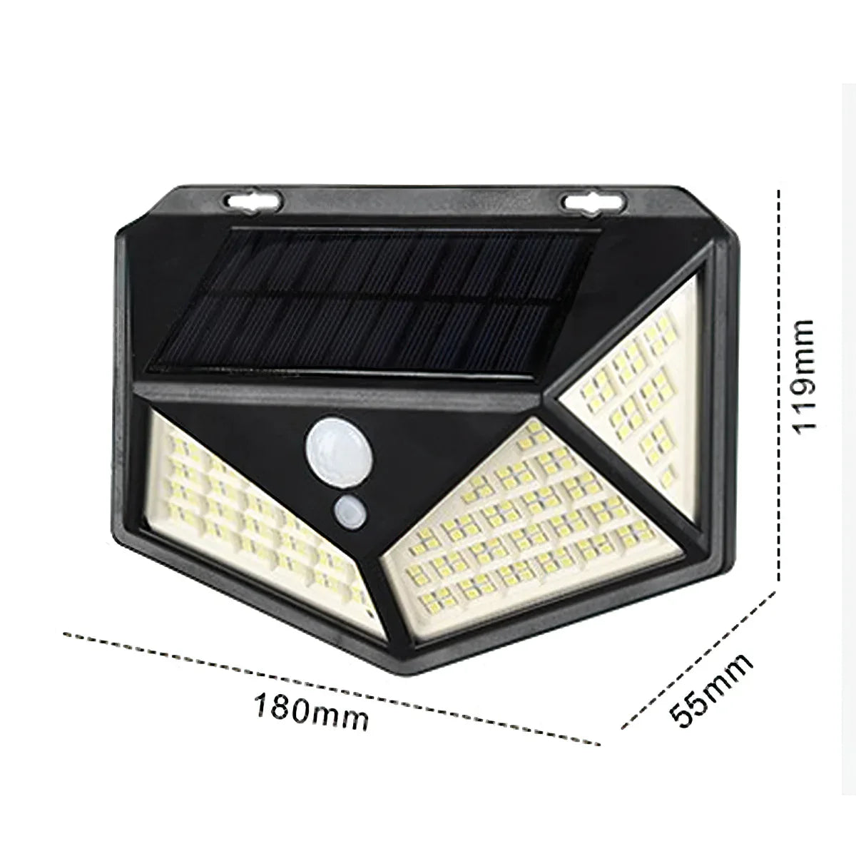 Lampa solara, cu senzor de miscare, lumina LED, acumulator, Naimeed D4315, 208 LED-uri