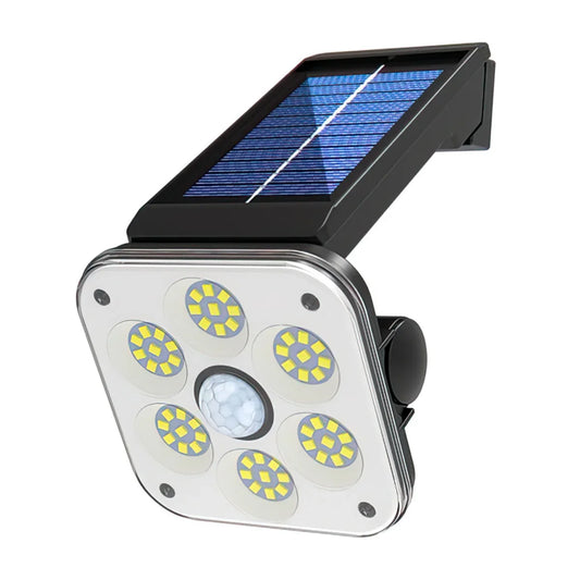 Lampa solara, cu senzor de miscare, lumina LED, acumulator, Naimeed D4346, 54 LED-uri, suport detasabil