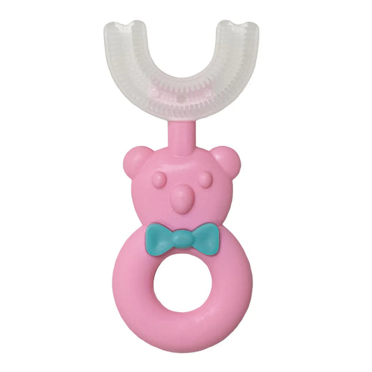 Periuta de Dinti Circulara U-shape, pentru Copii 2-6 ani, Naimeed D4367, Roz