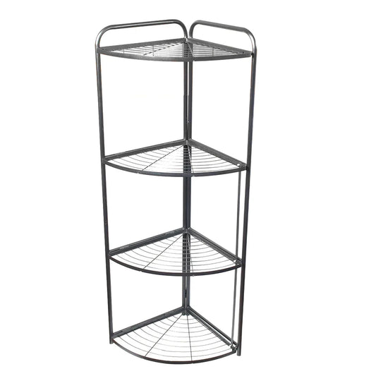 Raft metalic, multifunctional, 4 polite, Naimeed D4408, Negru
