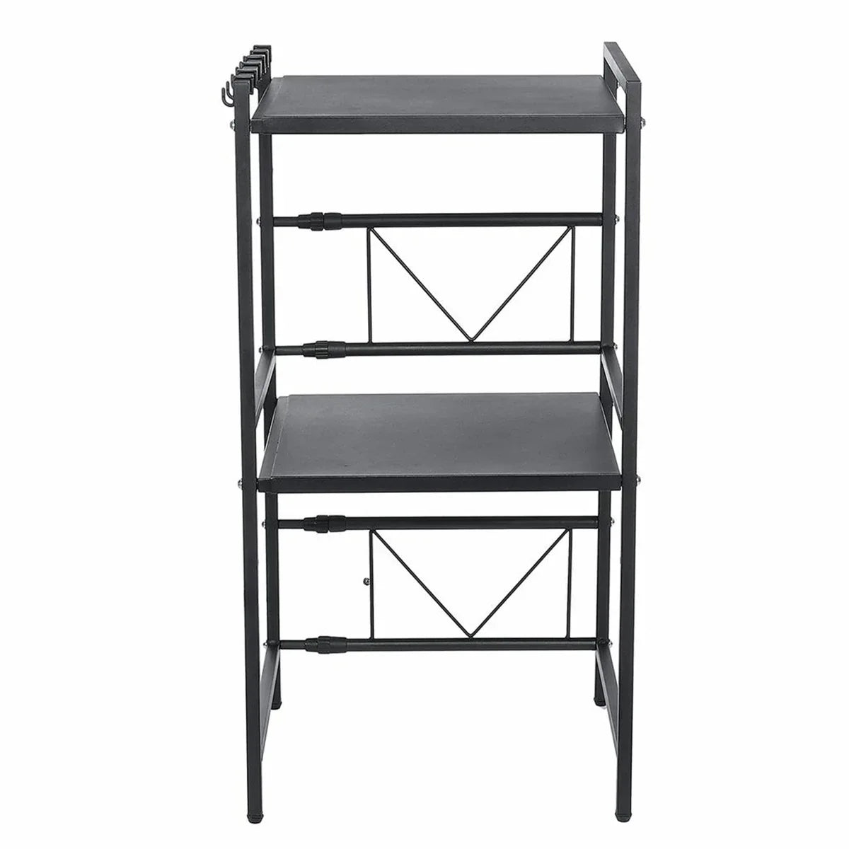 Raft metalic, extensibil, 2 polite, Naimeed D4501, Negru