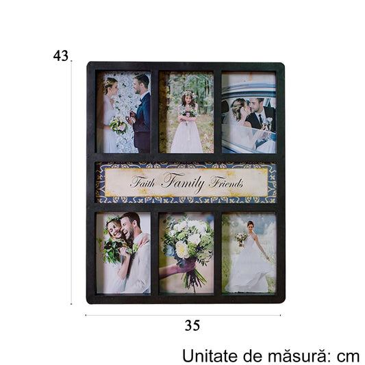 Rama foto, 6 poze, Naimeed D4566N, Negru