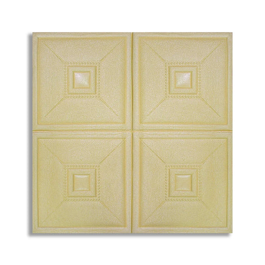 Set 5 x Tapet 3D Autoadeziv, design modern, rezistent la umezeala, usor de curatat, 70x70cm, Naimeed D4736, Galben