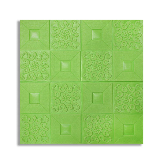 Set 5 x Tapet 3D Autoadeziv, design modern, rezistent la umezeala, usor de curatat, 70x70cm, Naimeed D4762, Verde