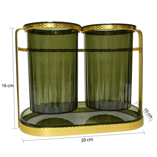 Suport tacamuri din metal, Naimeed D4779, Auriu