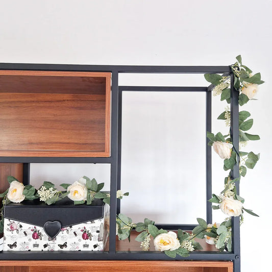 Planta artificiala curgatoare cu flori, Naimeed D4866, Portocaliu, 2m