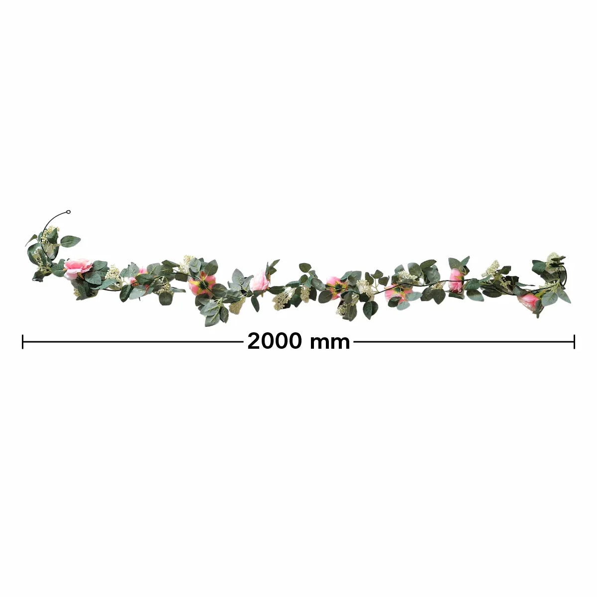 Planta artificiala curgatoare cu flori, Naimeed D4866, Roz, 2m