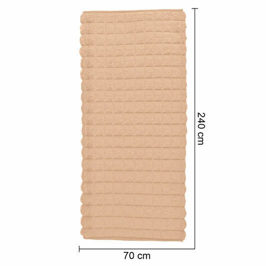 Cuvertura Canapea, Naimeed D4879L, 70x240cm, poliester, pufoasa, matlasata, Crem