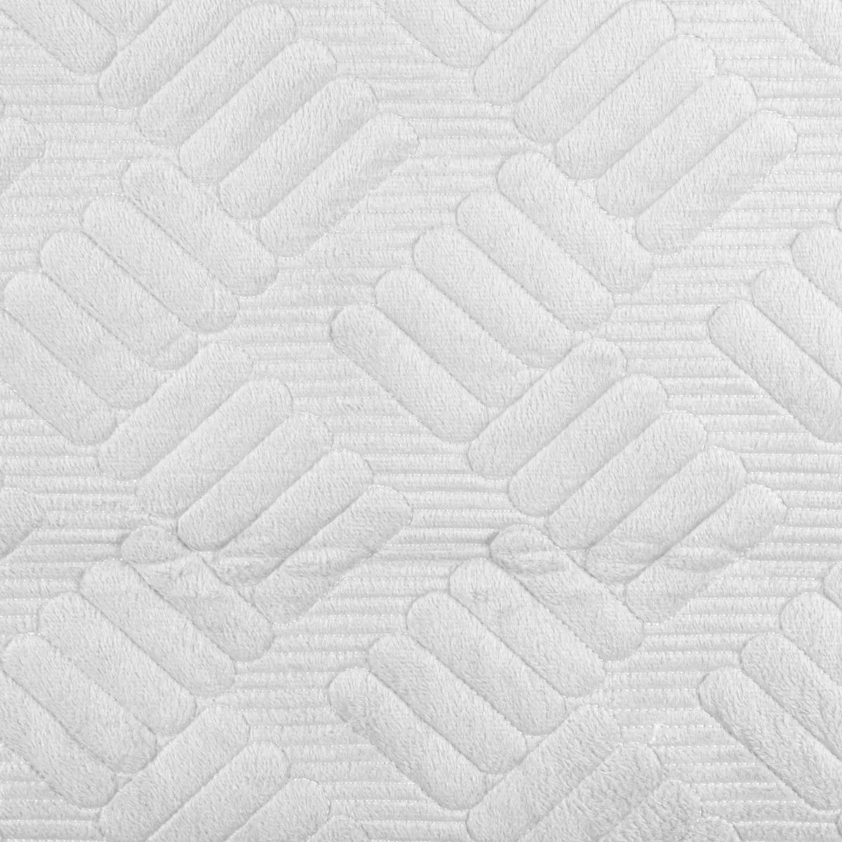 Cuvertura Canapea, Naimeed D4898L, 70x240cm, poliester, pufoasa, matlasata, Alb
