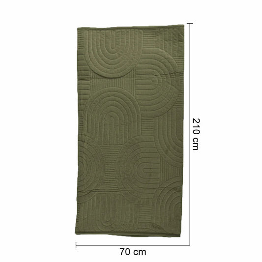 Cuvertura Canapea, Naimeed D4899M, 70x210cm, poliester, pufoasa, matlasata, Verde Inchis
