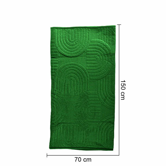 Cuvertura Canapea, Naimeed D4900S, 70x150cm, poliester, pufoasa, matlasata, Verde