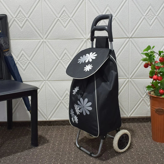 Carucior de piata pliabil, Naimeed D4942, 2 roti, 37 L, Negru