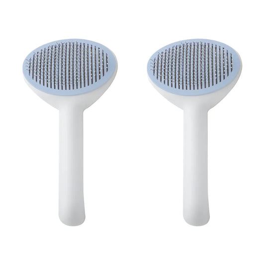 Set 2 perii cu mecanism de indepartare a parului, Naimeed D5178, pentru animale, Albastru