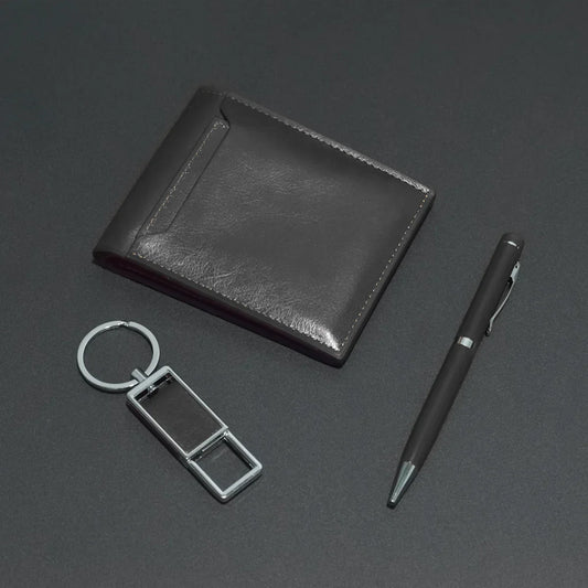 Set 3 piese, Naimeed D5249, pix, portofel, breloc Negru