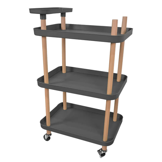 Raft multifunctional, 3 niveluri, Naimeed D5285, Gri, 50x36x86cm