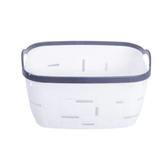 Set 3 cosuri depozitare, Naimeed D5341, D5342, D5343, plastic, 34x27x20 cm, 30x23x16 cm, 26x19x14 cm, Alb