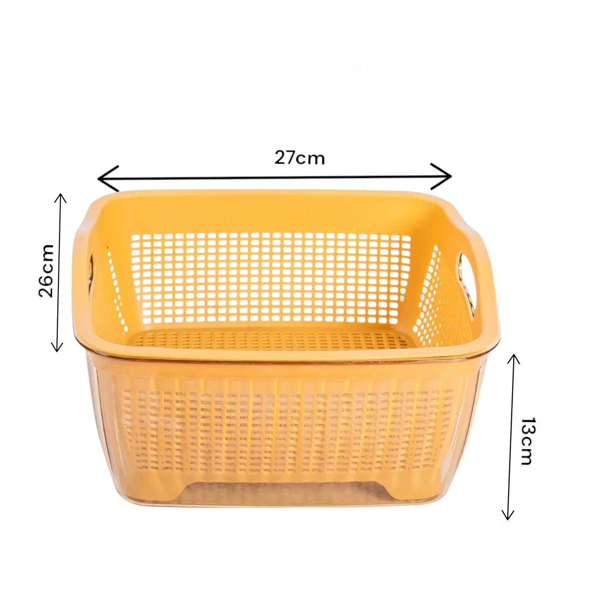 Set strecuratoare cu bol detasabil, Naimeed D5349, plastic, 27x26X13cm, Galben