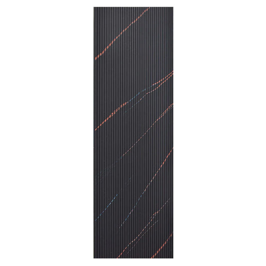 Set 5 panouri decorative, riflaj, polimer rigid, Naimeed D5464, 270x30x0.5cm, Negru