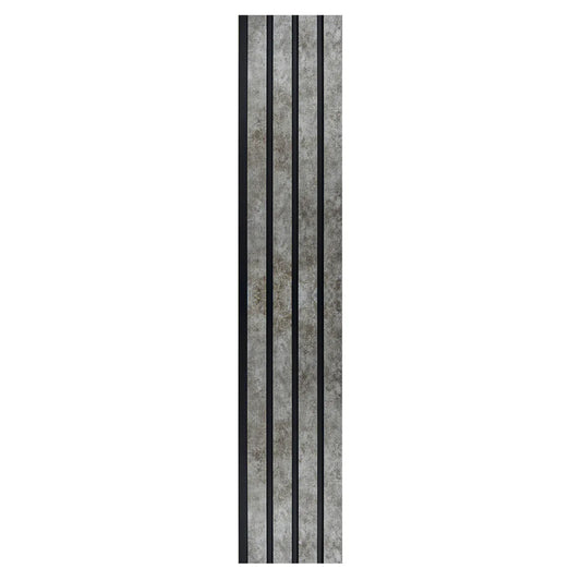 Set 5 panouri decorative, riflaj, polimer rigid, Naimeed D5472, 270x16x1cm, Gri