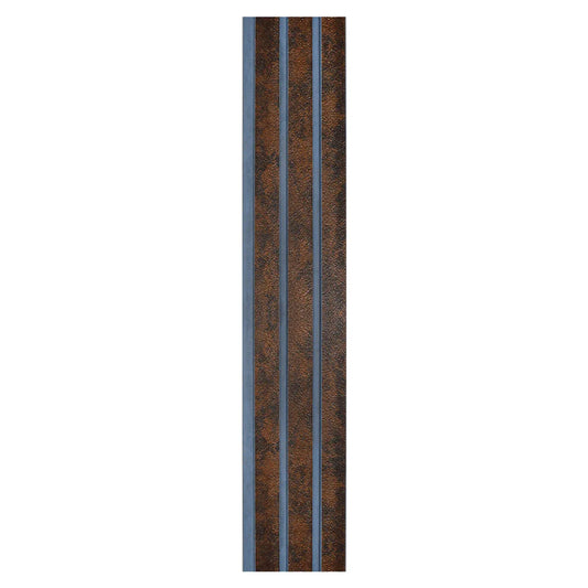 Set 5 panouri decorative, riflaj, polimer rigid, Naimeed D5480, 270x12x1cm, Maro/Albastru