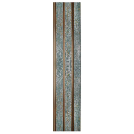 Set 5 panouri decorative, riflaj, polimer rigid, Naimeed D5481, 270x12x1cm, Verde/Auriu