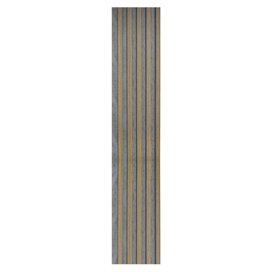 Set 5 panouri decorative, riflaj, polimer rigid, Naimeed D5495, 270x12x1cm, Gri/Maro