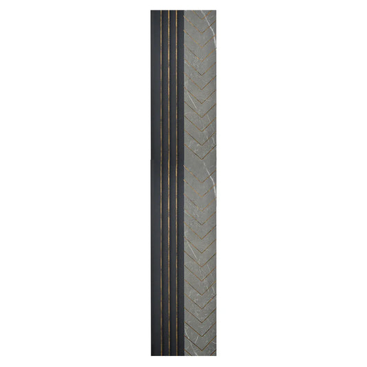 Set 5 panouri decorative, riflaj, polimer rigid, Naimeed D5503, 270x16x1cm, Gri