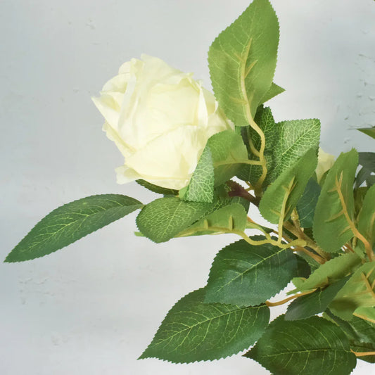 Copac artificial, Trandafir fara ghiveci, Naimeed D5611, 125x65 cm, Alb