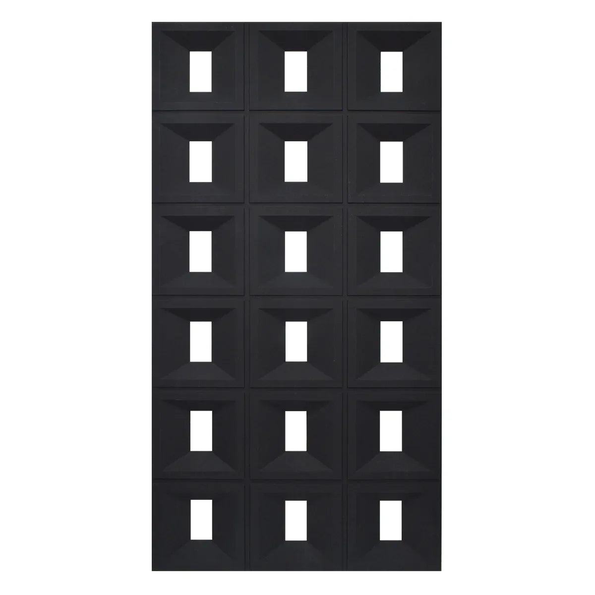 Set 8 x Panou Decorativ 3D, Naimeed D5768, ultrausor, design elegant, PU, 120 x 60 x 3 cm, Negru