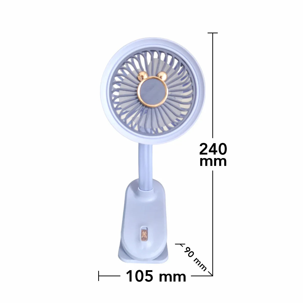 Ventilator, cu acumulator, Naimeed D5859, USB, Albastru, 105x240x90mm