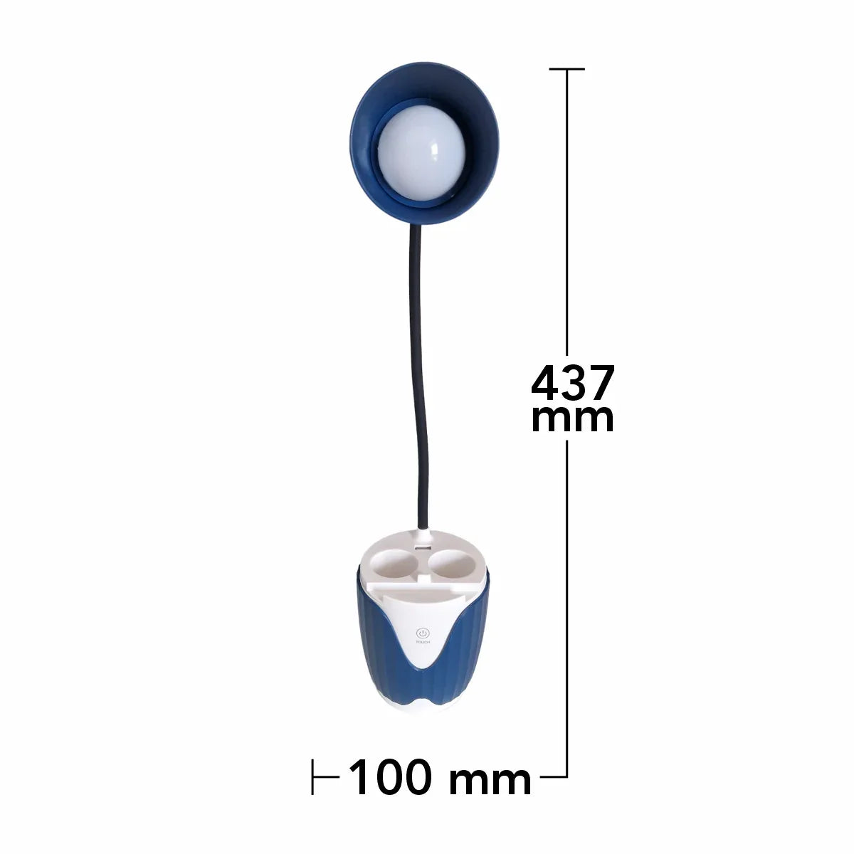 Veioza cu lumina LED, Naimeed D5887, Albastru, cu touch, incarcare USB telefon 100x437x117mm
