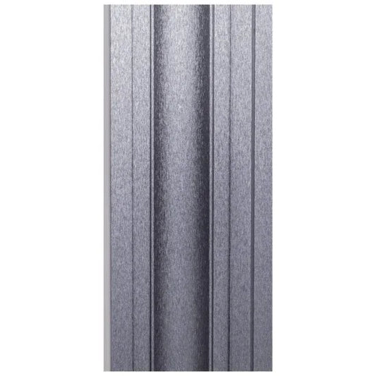Set 5 panouri decorative, riflaj WPC, Naimeed D6228, 260x18x1.8cm, Gri metalizat