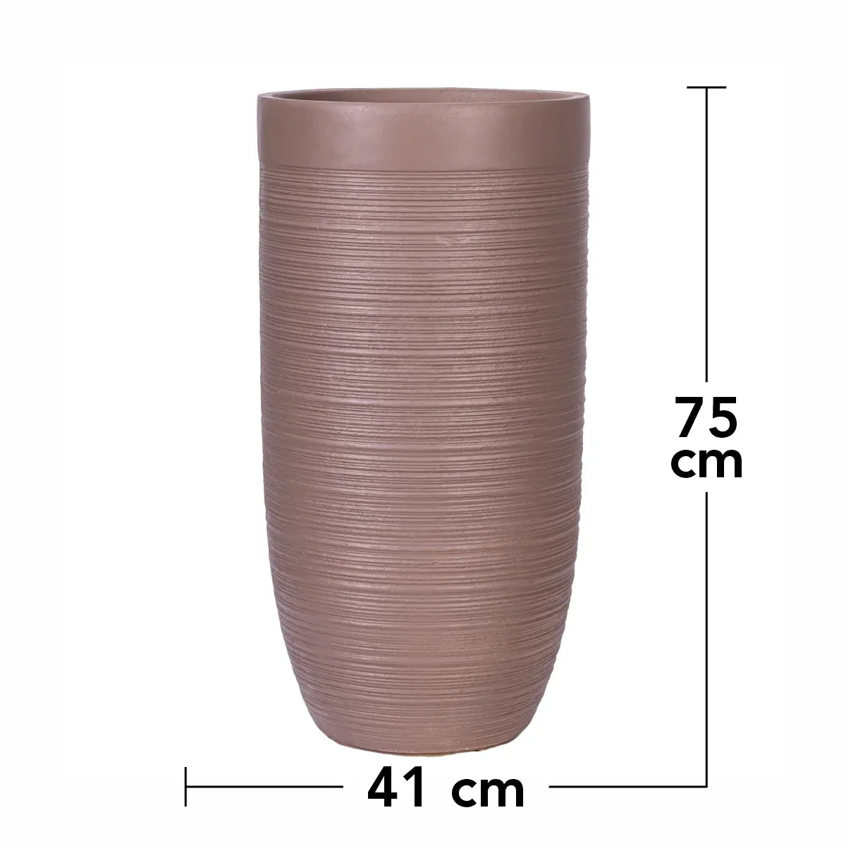Ghiveci ecologic, Eco-friendly, Naimeed D6340, Mare, din materiale minerale, Maro, 75X41x41cm