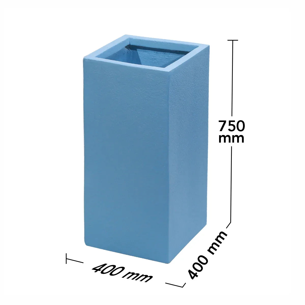 Ghiveci ecologic, Eco-friendly, Naimeed D6349, Mare, din materiale minerale, Albastru, 75x40x40cm