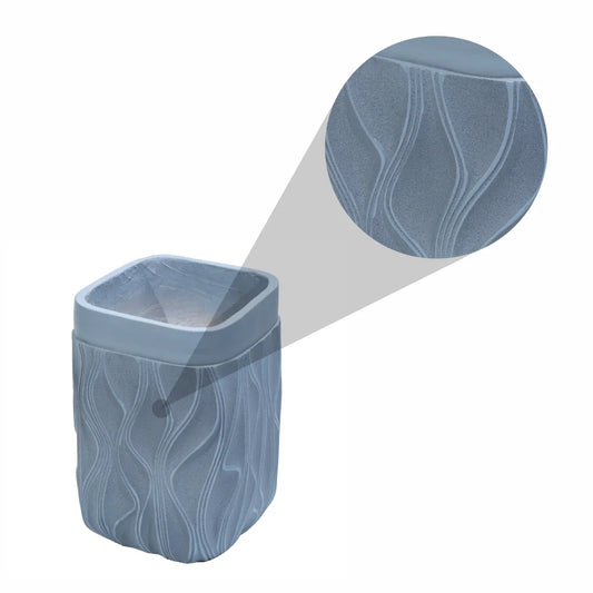 Ghiveci ecologic, Eco-friendly, Naimeed D6368, Mare, din materiale minerale, Gri, 47x33x33cm