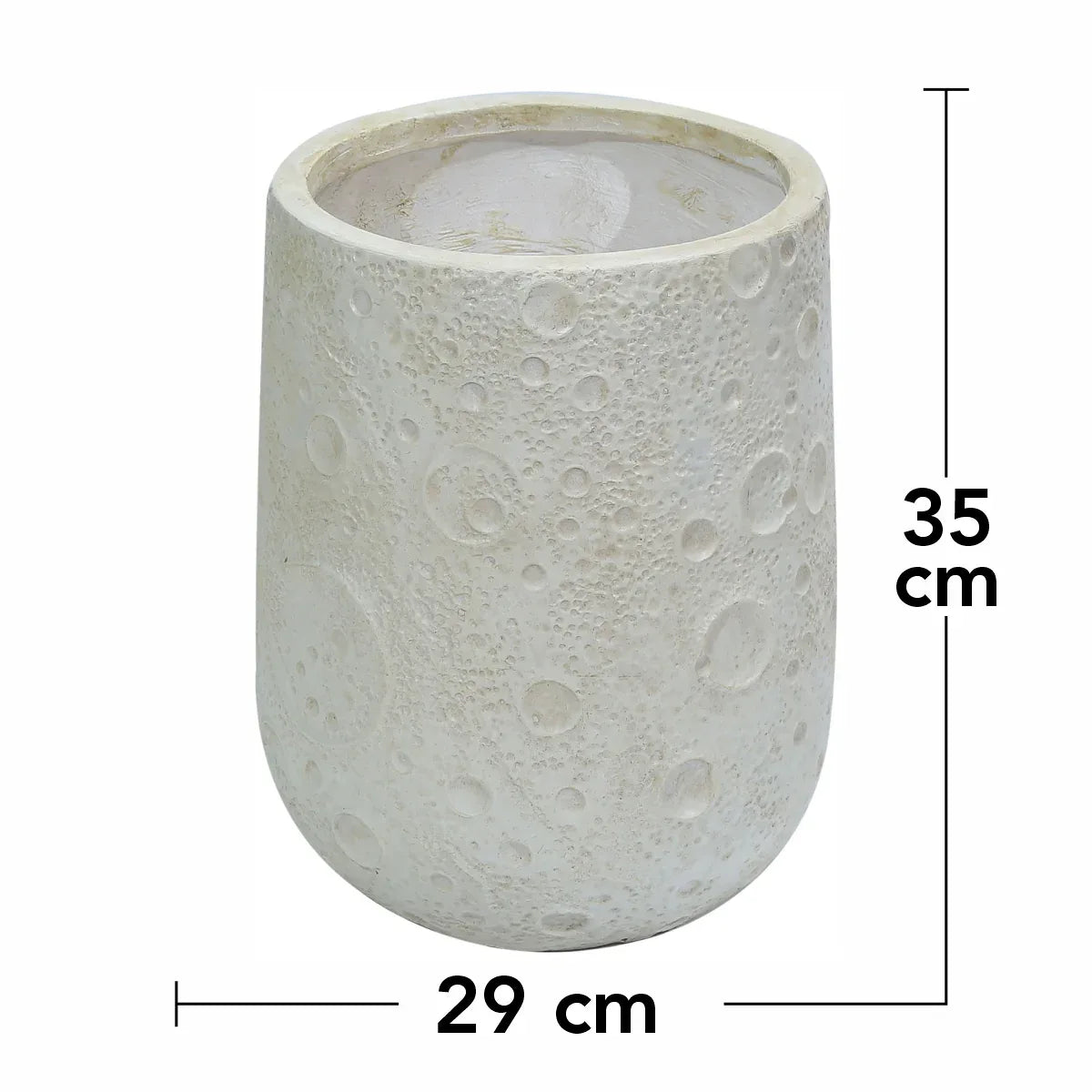 Ghiveci ecologic, Eco-friendly, Naimeed D6373, Mic, din materiale minerale, Gri, 39x29x29cm