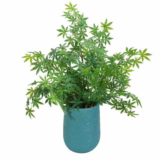 Ghiveci ecologic, Eco-friendly, Naimeed D6375, Mic, din materiale minerale, Turcoaz, 39x29x29cm